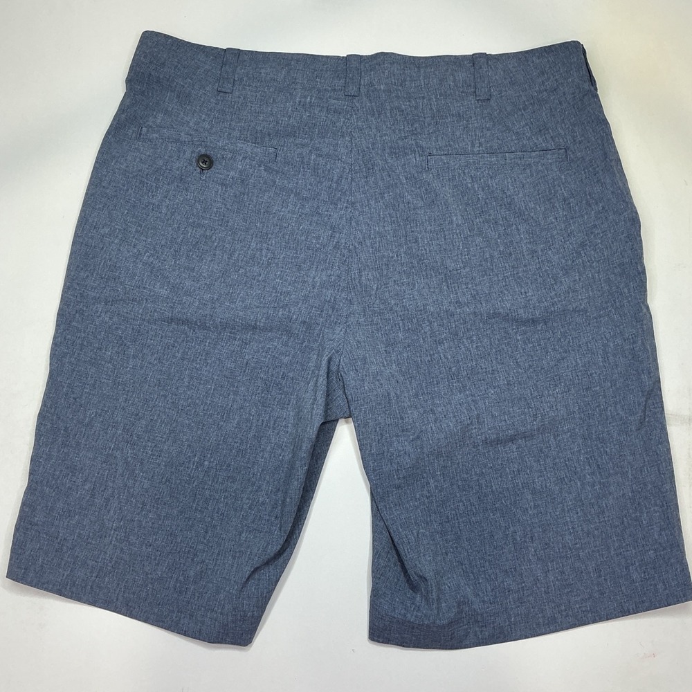 Ben Hogan Mens Golf Shorts Blue Heathered‎ Flat Front Stretch Size 36 - Picture 2 of 5